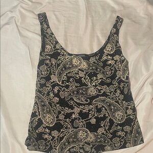 Alex Evenings Black and Cream Paisley Camisole